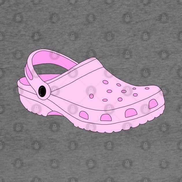 Pink Crocs Shoe by Gold Star Creative